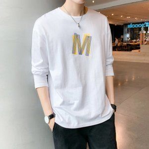 Loose inner base shirt long-sleeved t-shirt men